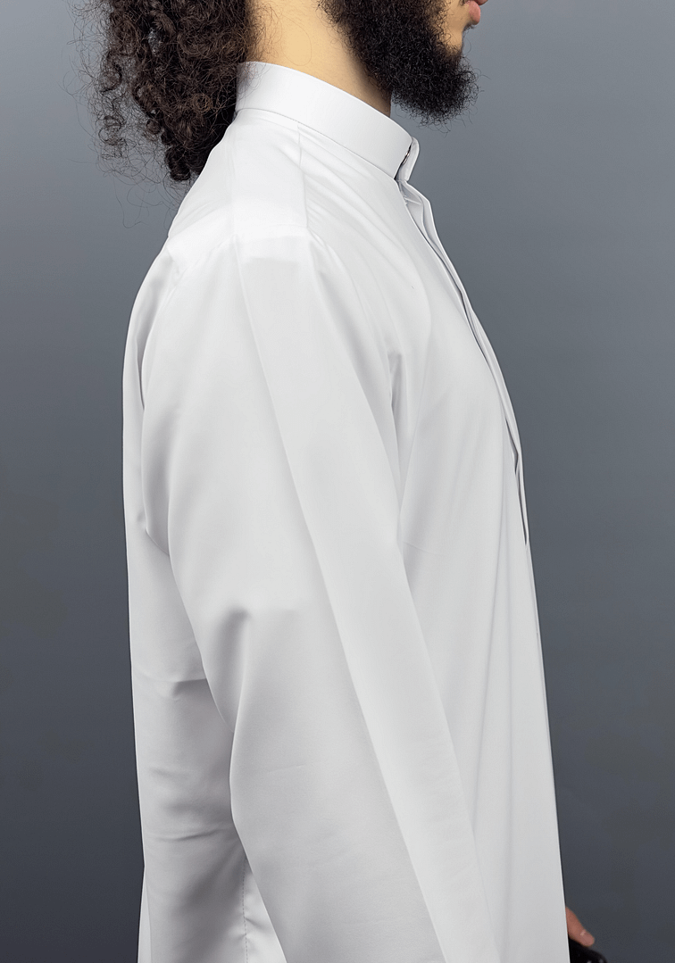 IMG_1606 Qamis Koweiti Zip Blanc