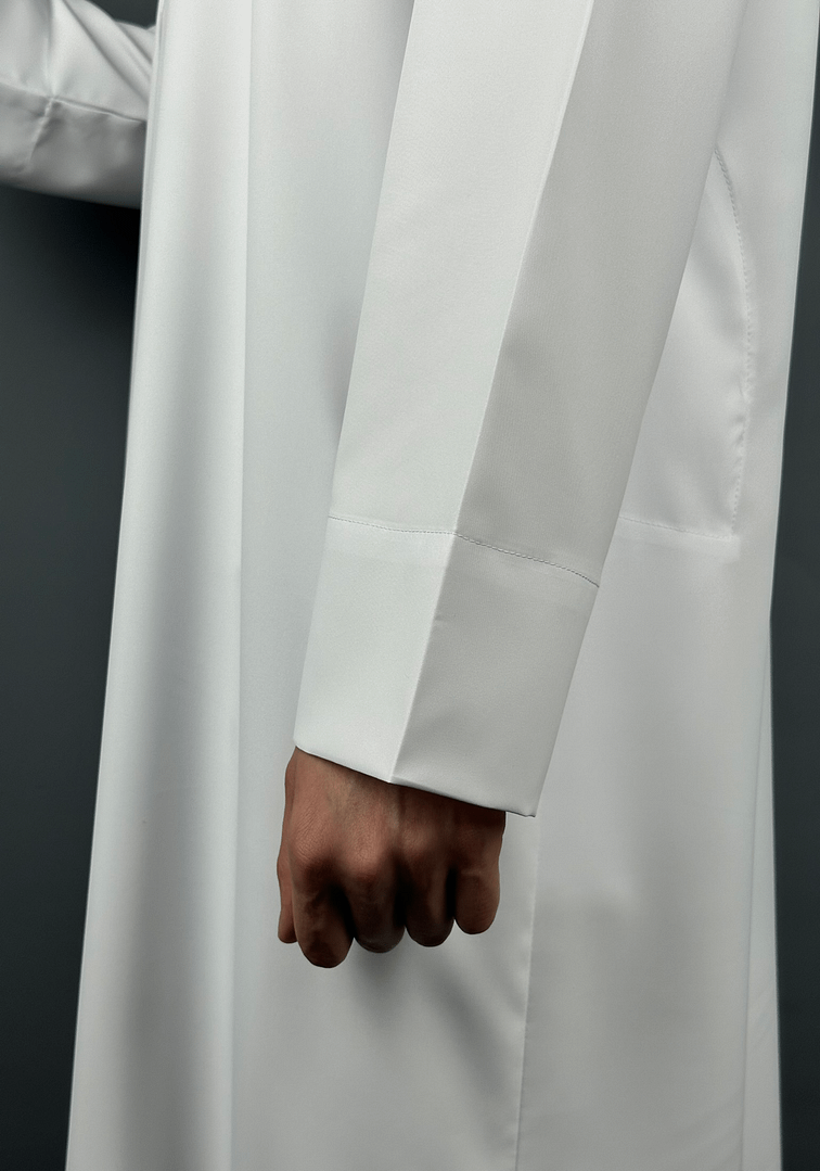 IMG_1647 Qamis Koweiti Zip Blanc