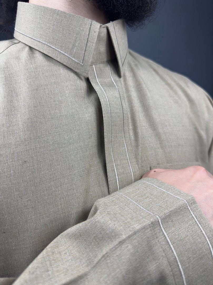 img_4138 Qamis Talib Brodée | Beige