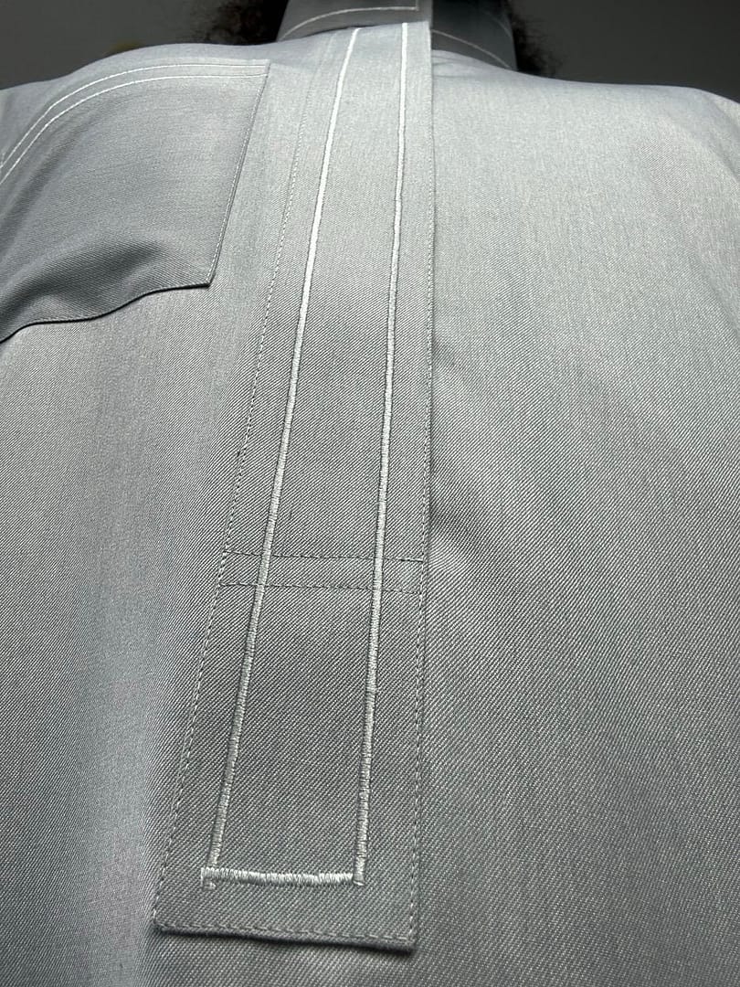 img_4141 Qamis Brodée Laine | Gris